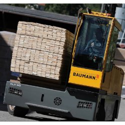 Chariot élévateur latéral baumann électrique avec un système de batterie intelligent - elx 50
