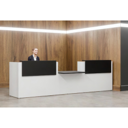 Banque d'accueil modulable et design pour espaces professionnels