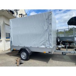 Remorque bagagère en aluminium - MCALU PRO - 1 essieu - PTAC : 750 Kg - 255 x 133 cm - Saris - Référence MP 255 133 750 1