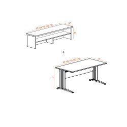 Bureau d'accueil bicolore core