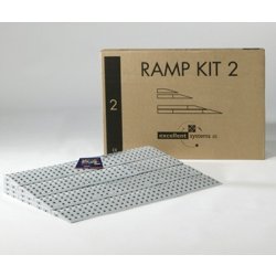 Kit rampes modulaires - larges de 75 cm - pour seuils jusqu'à 15 cm - résistantes et légères