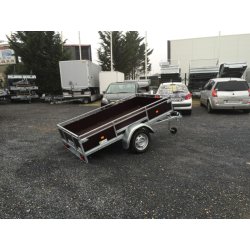 Remorque utilitaire multi-usages sans frein à bâche plate - Erdé Expert LC 251 Bois - Fabrication française et châssis modulable
