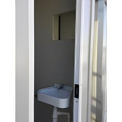 Cabine wc à la turque 113cm x 113cm x 265cm (sur pieds)