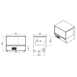 Vitrine réfrigérée vitrée positive courbe 159L Combisteel