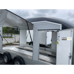 Remorque Fourgon Roadster 1000 en Aluminium - 2 Hayons Latéraux - 4.97 x 2.02 m - PTAC 3500 Kg - 2 Essieux Freinés - Pulmann - C1000