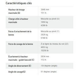 603r - chargeurs frontaux - john deere - hauteur de levage maximale : 3846 mm