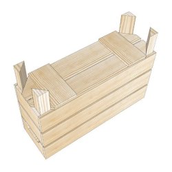Caisse jardinière en bois H3 - Simply A Box - L18 x H39 x P54 cm - Bois brut et 6 coloris de lasure
