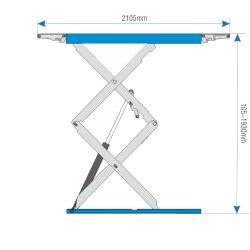 Pont à ciseaux double 3.5 tonnes - 220V - CE - Hauvrex HXL6435YM