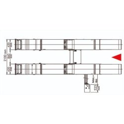 R44ctltnw pont elevateur hydraulique ciseaux 4.4 tonnes version posee avec geometrie