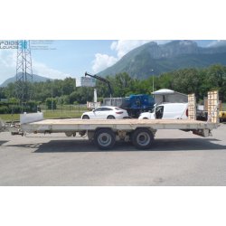 Remorque porte-engins plateau basculant 2 essieux louault