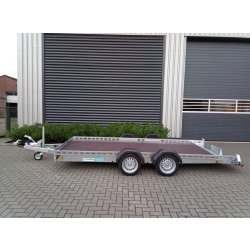 Plateau porte-engin abaissable TOHACO - Suspensions pneumatiques - 397x170 cm - PTAC 2700 Kg - 2 essieux freinés - Référence MA227/3917