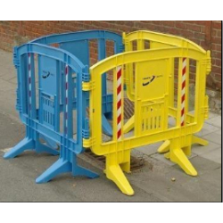 Barrière de chantier REPER - Urbaine polyvalente - Légère et personnalisable - L=1,25m - H=1m - Polypropylène - 7kg