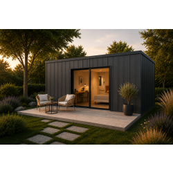 Studio de jardin en container/T1 pour le logement d'un adolescent, d'un étudiant ou d'une personne âgée