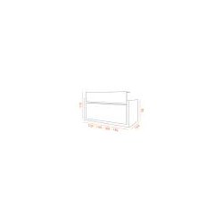 Banque d'accueil HORIZON façade laqué brillant - Deskono