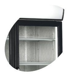 Vitrine réfrigérée FSC - 2 ou 3 portes avec caisson lumineux - Finition au choix - Référence FSC1200H