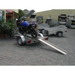 Remorque modulable et facile à utiliser sur rail galva pour le transport d'un moto - trigano - tpm2s 1r