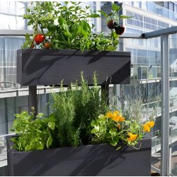 Jardinière haute superposée pour balcon - 75xl37xh85cm - jardiniere/220