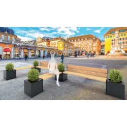 Bac à palmier - SARLAT - Châssis en acier peint - Habillage en chêne certifié PEFC - Finition lasurée