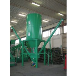 Silos de stockage plastique moulu - Tecnofer - capacité 7 à 12 m³ avec vis d'extraction et dosage variable