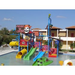 Structure de jeux aquatiques - ARWAPS5B - Hauteur 9 m - Toboggans jusqu'à 2,4 m