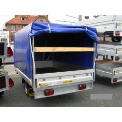 Remorque à plateau modulaire - 1 essieu ALKO 1350 kg freiné - Humbaur 1420 - 2650x1650x300 mm