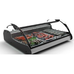 Vitrine réfrigérée spéciale Poissons 3 bacs GN 1/1 statique XL SAYL - Noir