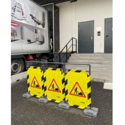 Base pour barrière d'intervention en PVC - version lestée ou non, stabilisation au sol - Oui