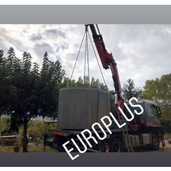 Cuve en béton de 7500 litres avec rehausse   couvercle