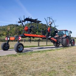 Ra2070 vario - andaineur à andainage latéral - kubota - 6,65 à 7,85 m