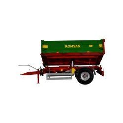 R 35 tsga benne agricole à simple essieu - romsan - capacité 3500 kg
