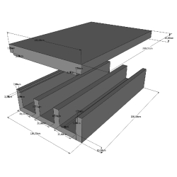 Caniveau béton - déco ouest