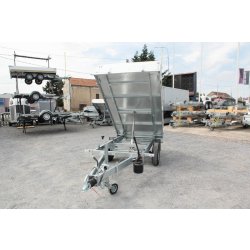 Remorque benne hydraulique ERDE EXPERT BE 150 F - Transport d'agglos et BA13 - Fabrication française
