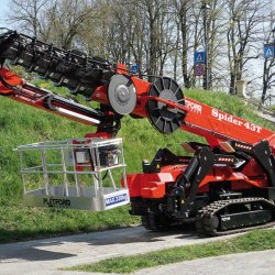 Nacelle araignée sur chenille Spider 43 T - Sécurité et stabilité jusqu'à 43,18m de hauteur avec portée latérale de 17,33m