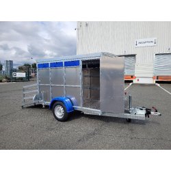 Remorque bétaillère Lider 44540 - un essieu freiné 1350 kg - 250 x 125 x 155 cm