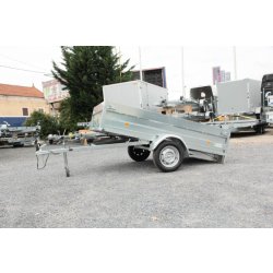 Remorque sans frein équipée d'un timon en v pour le transport multi usage - erde expert - lc 251 galva