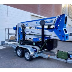 Nacelle araignée sur chenille 18m avec jib conçue pour être utilisée dans des espaces intérieurs - 18S