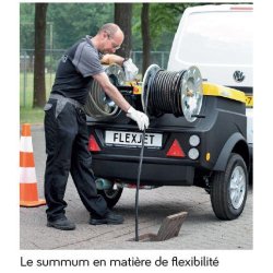 Remorque pour le nettoyage et le débouchage professionnels des branchements privés et des égouts jusqu'au Ø 300 mm ou 350 mm  - Flexjet & Flexjet+