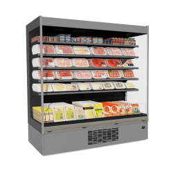 Vitrine réfrigérée verticale PENCIL MODULAR - 5 niveaux, 0°C à +2°C, sans porte, LED, 937 mm x 900 mm x 2050 mm