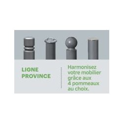 Bac à palmier aux lignes classiques - 100% acier ou acier & bois - Ligne Province - Pommeaux personnalisables