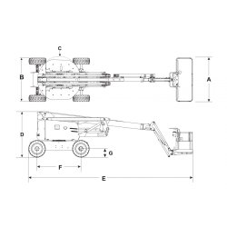 SJ63 AJ - Nacelle articulée Skyjack - Hauteur de travail 21,38 m avec positionnement précis et portée remarquable