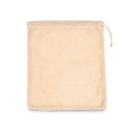 Sac en filet à cordelette - 100% coton - Face avant en filet - Réf: KI0734 - Marque Kimood