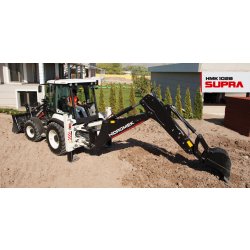 Tractopelle 9.5t - Hidromek HMK 102B Supra - Moteur Perkins 1104D-44TA, 100 cv
