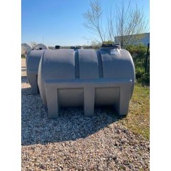 Polycuve pe 3350l grise - diam : 1m50 - lg : 2m32 - hauteur : 1m55 - ref : w00332304005p - dabert-citernes