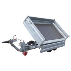 Remorque tri-benne basculante ECIM TBE 200 V - Angle de basculement arrière 40° - PTC 2000 kg