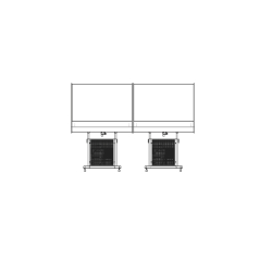 Îlot réfrigéré 2 niveaux IMPULSE 2 - bac froid positif ventilé en acier inoxydable avec vitres panoramiques plexi