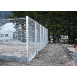 Clôture grillagée EDF type BD3 - aluminium, hauteur 2.60m, soubassement béton
