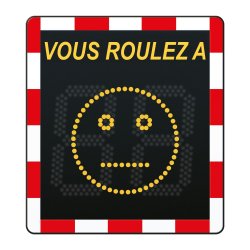 Radar pédagogique Viasis Lite EP/230V - affichage LED haute visibilité et alimentation par éclairage public