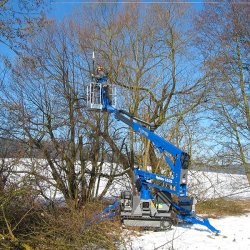 Nacelle araignée sur chenille robuste et fiable - Spider 15.75 - Hauteur de travail 15m - Portée 7.4m - Diesel ou hybride