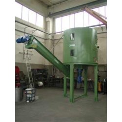 Silos de stockage pour film broyé - Tecnofer - capacité de 7 à 15 m3 avec vis d'extraction et dosage variable