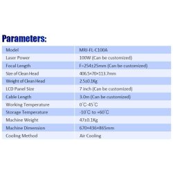 Mrj-fl-c100a - Décapeur laser professionnel 100W - Chengdu MRJ-Laser Technology Co., Ltd